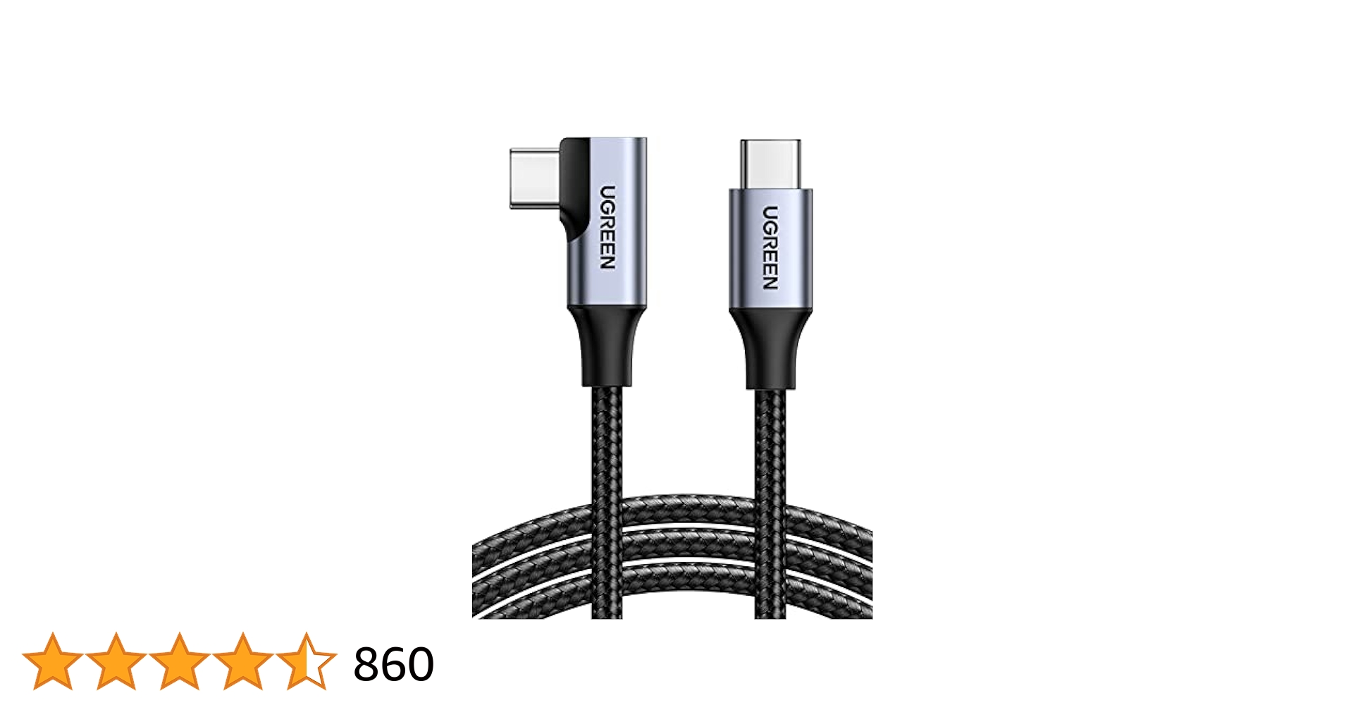 映像用ケーブル UGREEN CM506 Amazon | UGREEN L字 USB Cケーブル 映像出力【100W/5A急速充電