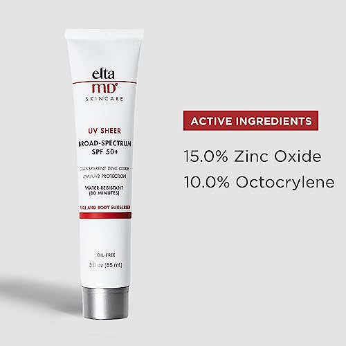 image for EltaMD UV Sheer SPF 50+ Face And Body Sunscreen Lotion, Water Resistan