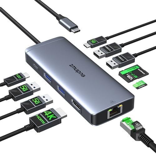 15 in 1 Docking Station with 8K DP+4K HDMI & 10 in 1 USB C Hub Ethernet - 1