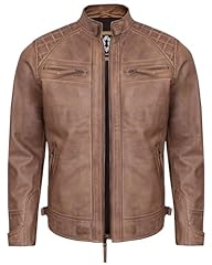 Diamond1 - Camel Leather Jacket