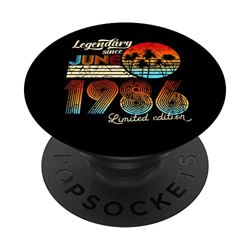 Cumpleaños Legendario Desde Junio De 1985 Regalo. PopSockets PopGrip Intercambiable