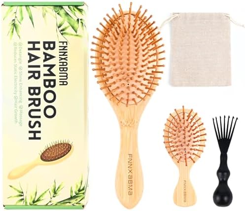 Escova de bambu para alisar cerdas de bambu, escova de bambu para...