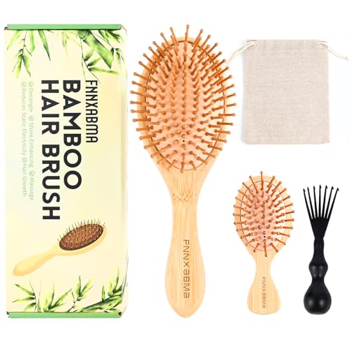 Escova de bambu para alisar cerdas de bambu, escova de bambu para...