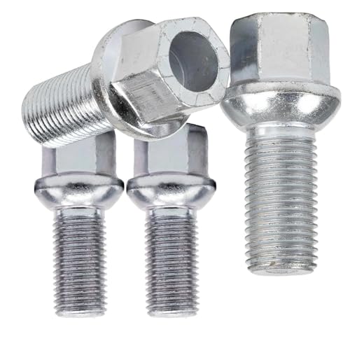 Image of Wheel Spherical Bolt Compatible With VW For Caddy 2004-2015 For Fox 2003 2004 2005 2006 2007 2008 2009 2010 2011 OEM WHT002437 4PCS Car Rim Wheel Bolts