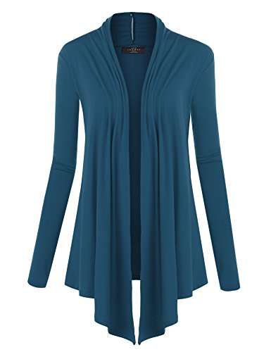 Image of Made By Johnny Women's Open Front Cardigan Lightweight Soft Drape Long Sleeve Cardigan for Work Travel Casual