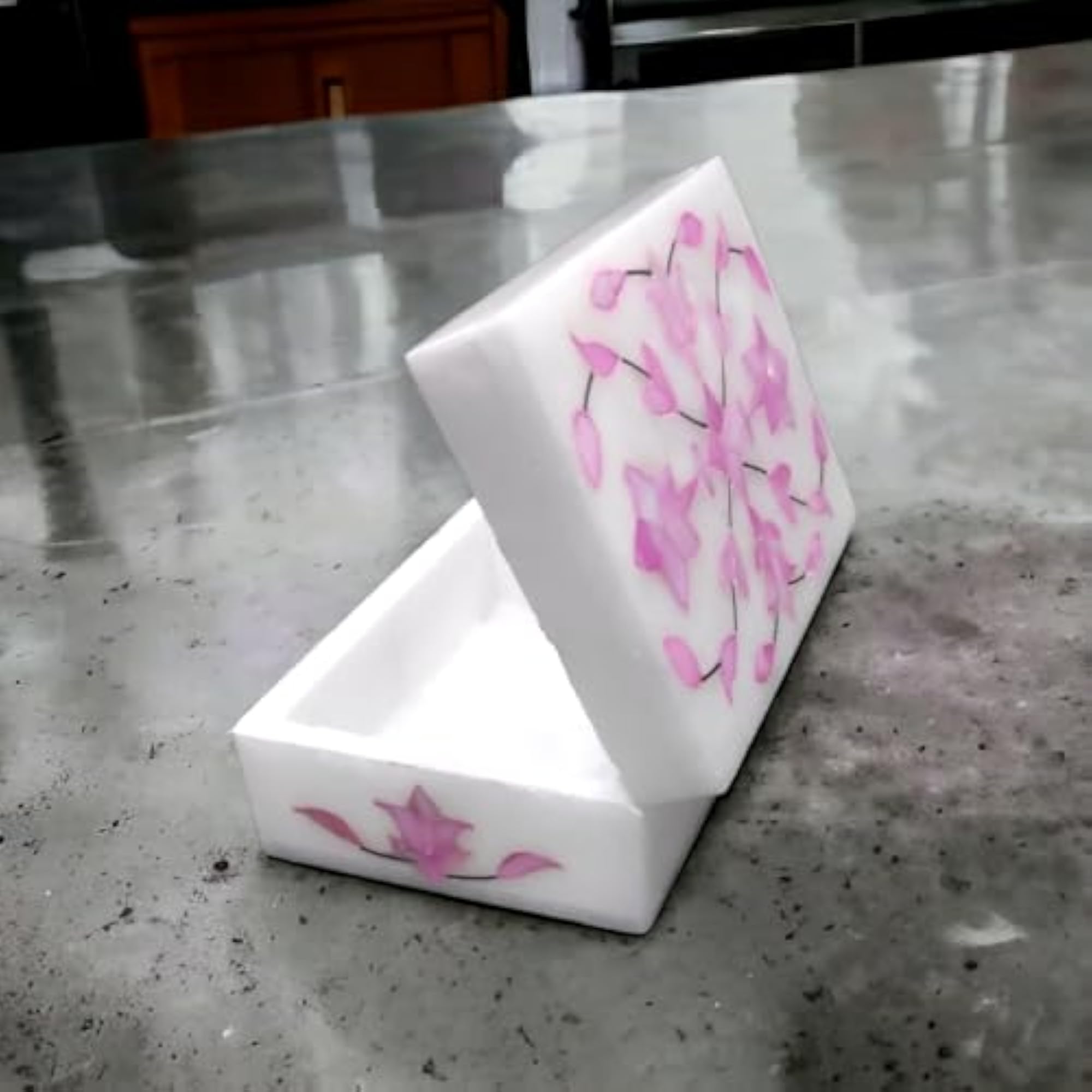 White Marble Decorative Jewellery Box, Valentine's Day Gift
