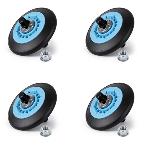 Upgraded EngPair (4 Pack) DC97-16782A Dryer Drum Roller Replacement Kit for Samsung & Kenmore Replaces WPW10177428 DC97-07523A DC97-16782E Fits DV45H6300EG/A3 DV50F9A7EVW/A2 DVE54M8750V/A3 & More