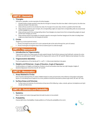 Image of Arihant Quick Scan Mathematics | CBSE Class 10 | Fast Revision Notes for High Scores | NCERT Theory, Handwritten Notes, Flow Charts & Tables, 3D Images | Based on CBSE Syllabus