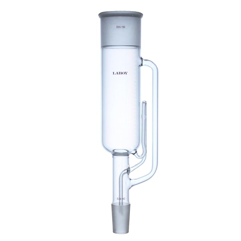 Laboy Glass Soxhlet Extractor Body with 55/50 Top Outer Joint & 29/42 Bottom Inner Joint Lab Glass