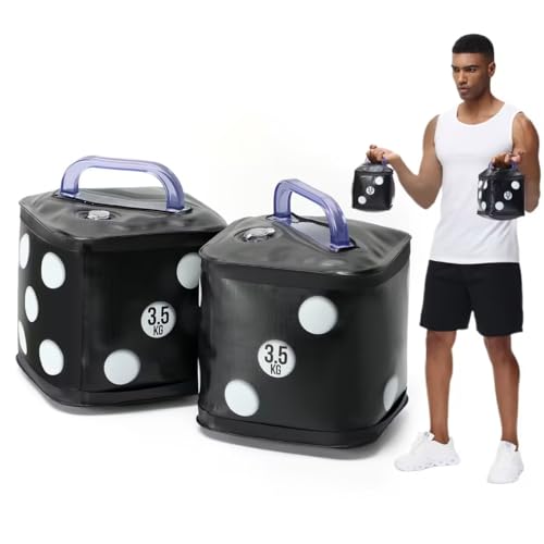 DEIRIS サイコロ型 水入り折りたたみダンベル 3.5kg×2