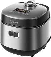 Midea Small Rice Cooker, 4 Cup 2L, 9-in-1 Multicooker Functions, Silver