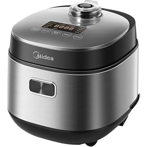 Midea Cuocere riso con 9 funzioni, 2 l, 4 tazze, per 1 – 3 persone, tecnologia di riscaldamento avanzata, 30 minuti Quick Rice, rivestimento antiaderente, mantiene caldo 24 ore e timer, inserto a