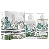 ROMIIE ZOI Eucalyptus Mint Liquid Hand Soap & Lotion Gift Set – 320ml / 10.8 Fl Oz Each, 2-Pack – Gentle, Moisturizing & Refreshing Aroma, Ideal for Home & Office
