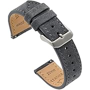 Benchmark Suede Watch Strap – Quick Release Watch Band – Leather Watch Bands for Men &amp; Women – Choice of Color &amp; Width – 18mm, 20mm or 22mm, Grey, 20mm, Quick Release