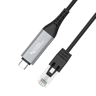 CHENZILIN 1000Mbps Gigabit Ethernet Type C to RJ45 Cable for Fast Speed Stable Corded Connection Plugs Play Design