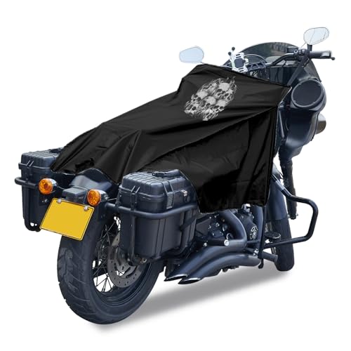 RiderVibe Motorcycle Seat Cover Sun Protection Cover Lightweight Half Covers Outdoor Sun Dust Covers UV Protection for Most Motorcycles Full Dress Touring Cruiser - Black Style B