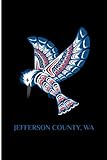 Jefferson County, WA: Washington Native American Kingfisher Gift Wide Ruled Lined Notebook - 120 Pages 6x9 Composition