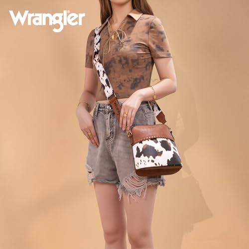 Image of Wrangler 3PCS Purses for Women Tote Bag Crossbody Handbag and Wallet Set with Guitar Strap