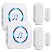 Wireless Door Open Chime Entry Alert Door Entry Alarm for Business Home Store 52 Ringtones 4 Volume Level 2 Receiver 2 Magnetic Window Sensor