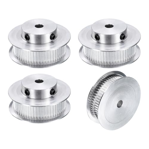 QUARKZMAN 4 Stück GT-2 60T Umlenkrolle 5mm Bohrung, Aluminium Zahnriemenscheibe 60 Zähne Passend Für 10mm Breite Zahnriemen Für 3D-Drucker