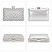 COAIMANEY Women Sparkly Rhinestone Clutch with Chains, Glitter Evening Handbag Purse Shoulder Bag for Wedding Party Prom