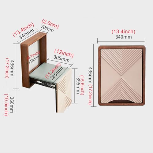 Mesa de pared plegable e invisible para optimizar pasillos estrechos 3