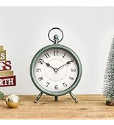 Amazon.com: MACVAD Vintage Black Table Clock on Stand, Decorative Desk ...