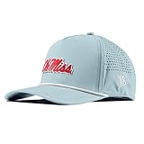Branded Bills Officially Licensed x Mississippi Old Miss Rebels Sky Blue 5-Panel Ole Miss Crimson Script PVC