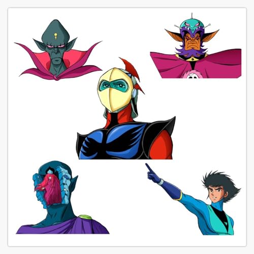 Leyland Designs Grendizer and Villans Bumper Sticker Window Water Bottle Decal 5