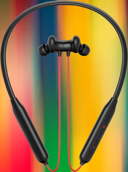 Wireless Neckband Earphones ENC Low Latency 50ms Magnetic On Off Splashproof Sweatproof In Line Control Flexible Body Bluetooth Neckband Headset Stereo Sound Music Calls Black Earphones-image-42