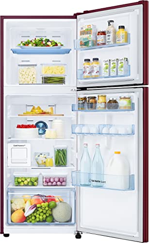 Image of Samsung 291L 2 Star Convertible 5 In 1 Curd Maestro Digital Inverter Frost-Free Double Door Refrigerator Appliance (RT34C4622RZ /HL,Midnight Blossom Red
