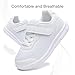 Nihaoya Girls Walking Shoes Sport Running Shoes, Fashion Sneakers for Younger White 13 Little_Kid