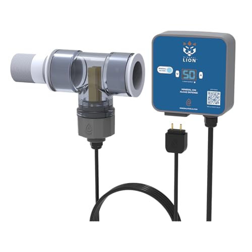 Mineral Lion Pool Ionizer by ClearBlue Ionizer - Self-Cleaning, Inline