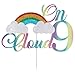 On Cloud 9 Cake Topper-Happy 9th Birthday Cake Decor, Nineth Cake Topper,reamy Gradient Color Nineth Birthday Party Decoration,Girls Birthday Cake Decoration