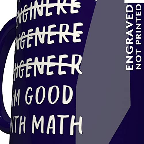 Nm Nextmug Sarcasm Engineer Gifts Engraved Engineering Coffee Mug I'm An Engineer Good With Math Funny Inspirational Tea Mothers Fathers Day Gift Cup For Bonus Grand Mom Dad #TOP1