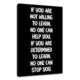 Inspirational Canvas Wall Art Motivational Learn Poster Prints Positive Quotes Picture Artwork Wall Decor for Living Room Bedroom Office Decoration Ready to Hang [12''Wx18''H]