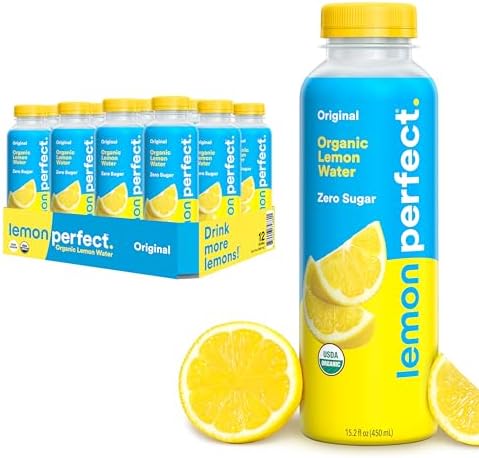 Lemon Perfect Original Lemon Water, Organic, Zero Sugar 12 Pack