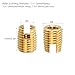 uxcell Self Tapping Threaded Inserts, 10pcs M5-0.8 Female to M8-1 Male Brass Slotted Thread Repair Inserts Nuts, 10mm Long