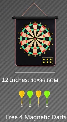 Morex 12 Inch Magnetic Dart Board Game for Kids β Double-Sided Foldable Dart Board Toy for Children with 4 Free Magnetic Darts Included, Safe Indoor & Outdoor Play Set for Boys and Girls 2