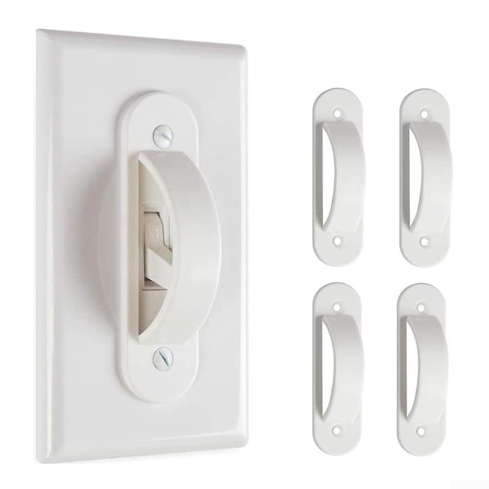 Protector de interruptor de luz transparente, paquete de 2 cubiertas a prueba de niños, bloqueo de seguridad transparente para bloquear palancas accidentales, construcción de ABS resistente para el — view 4