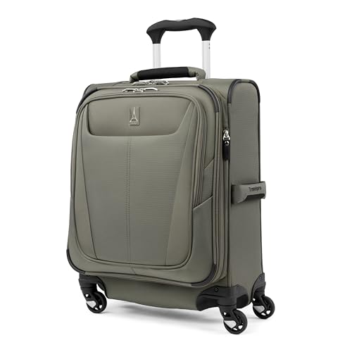 Travelpro Maxlite 5 Softside Expandable Luggage with 4 Spinner Wheels, Lightweight Suitcase, Men and Women, International, Slate Green, Carry-on 19-Inch