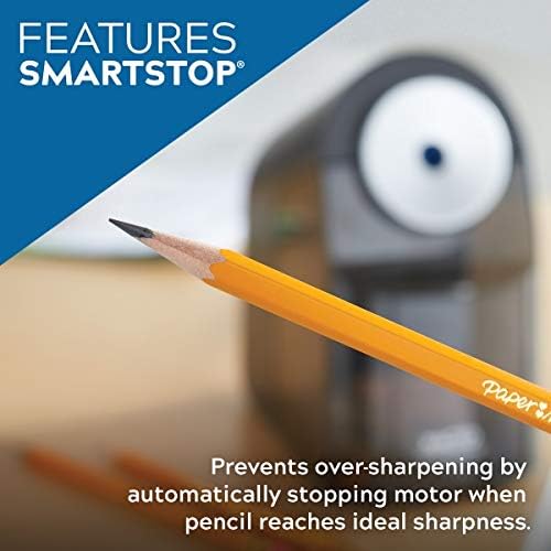 X-ACTO Pencil Sharpener | Teacher Pro Electric Pencil Sharpener, With Auto Adjust Dial, SafeStart Motor, SmartStop, Black, 1 Count