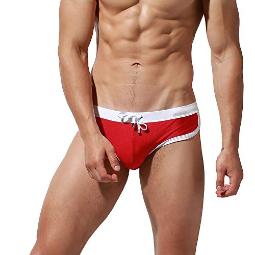 Men's Nylon Drawstrings Swimwear Replaceable Pad Pouch Swimsuit3