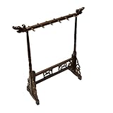 Rosewood 12 Pin Calligraphy Sumi Drawing Brush Pen Hanger Rack Wenge Penholder