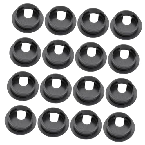 STOBOK 30個 配線孔キャップ ケーブルホールカバー 黒 デスク用コードオーガナイザー 穿線孔カバー 配線整理オフィス 家用