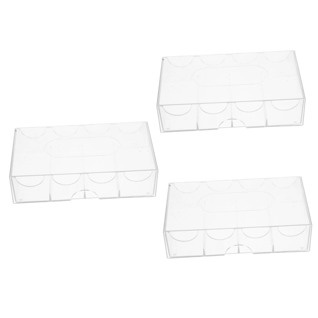 SUPVOX 3 Pezzi Scatola Di Trucioli Poker Gioco Scatoline Trasparenti Accessorio Chip Custodia Per Trucioli Resistente All'usura Caso Chip Professionale Transparent Plastica