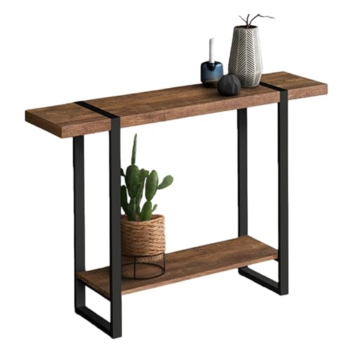 Mesa consola de madera maciza retro para la entrada del hogar 2