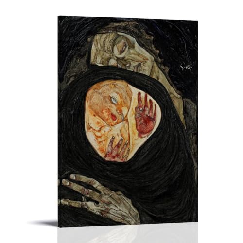 Egon Schiele impression sur toile pour salon et bureau élégant