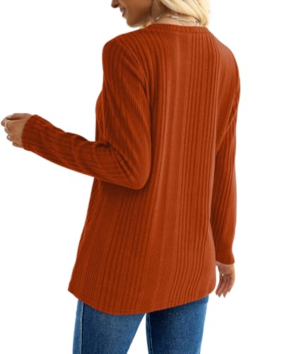 XIEERDUO Long Sleeve Tops for Women Tunics Buttons Front Slit4