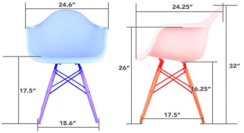 Cozyblock Mid-Century Modern Woven Fabric Upholstered Accent Arm Chair Set Of 2 (Gray)… #TOP5